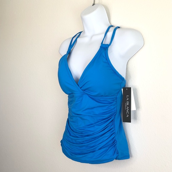 La Blanca Womens Island Goddess Underwire Tankini Top NWT - Picture 5 of 8